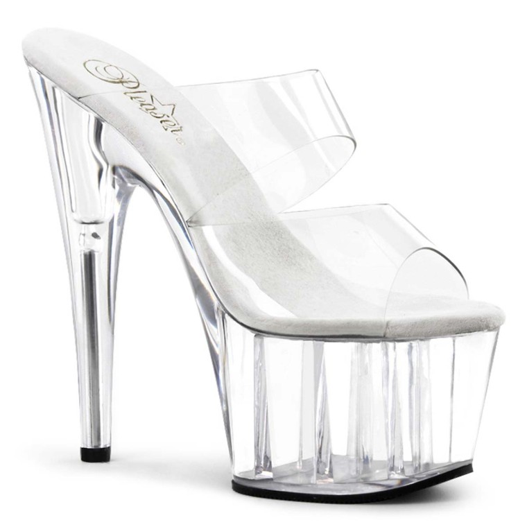 Size 2 clearance clear heels