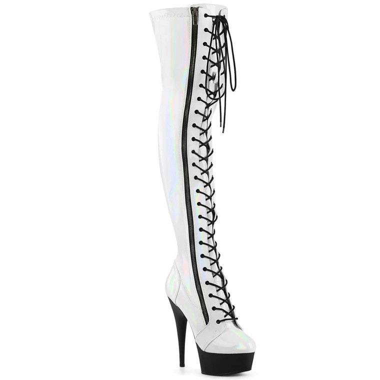 White pleaser clearance boots