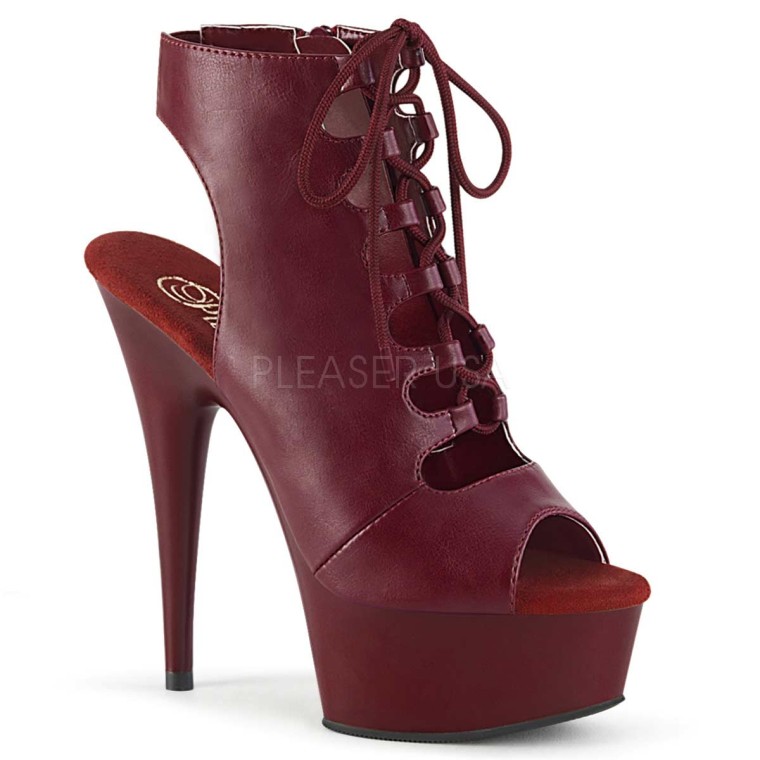 Burgundy hot sale pleaser boots